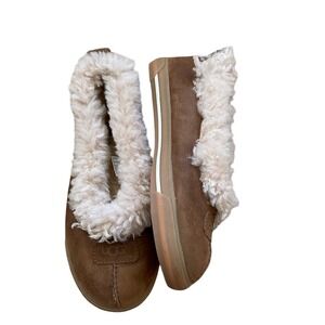 UGG Australia Rylan Slippers Size 6 Chestnut Suede Leather Sheepskin Slip Ons